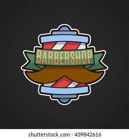 Modern Berber Shop logo. Vector illustration.