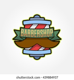 Modern Berber Shop logo. Vector illustration.