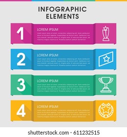 Modern best infographic template. infographic design with best icons includes rank, trophy. can be used for presentation, diagram, annual report, web design. 