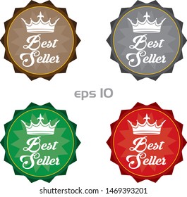 Modern Best seller badges in Eps 10 Version