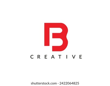 Logotipo BF Latter moderno - Plantilla de logotipo abstracto.