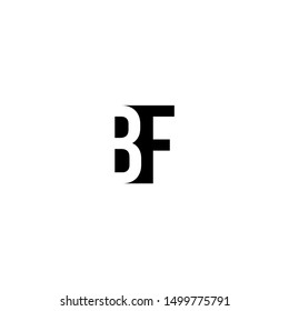 modern BF logo letters on the shadow shape design concept vector illustration
