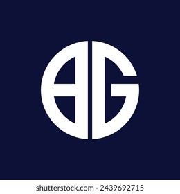diseño moderno del logotipo de bg circle
