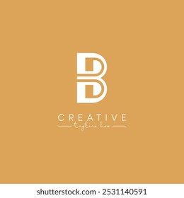Modern BH HB Letter Artistic Logo Design. Initial Based Vector Template.