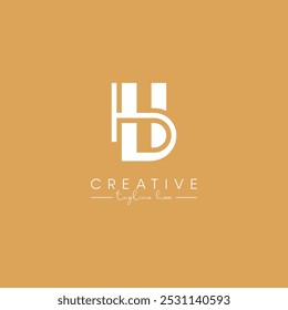 Modern BH HB Letter Artistic Logo Design. Initial Based Vector Template.