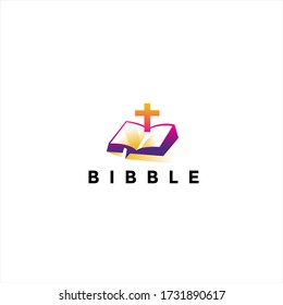 modern bibble book logo icon design illustration premium vector