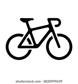 Modern bicycle icon graphic design element with transportati
