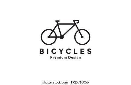 modern bicycle lines simple logo design vector icon symbol illustration