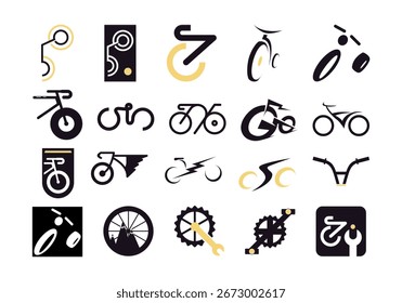 Modern Bicycle Logo Design Element