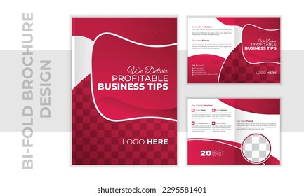 Modern Bi-Fold Brochure Design Template