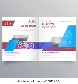 modern bifold brochure design template. Business magazine cover