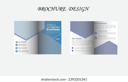 modern Bi-fold  business brochure template, template for your company, corporate, business, advertising, marketing
