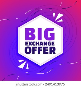 modern big exchange offer background swap and save vector