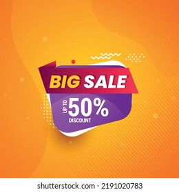 Modern big sales banner template design