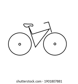 Modern Bike Line icon. Bike vector icon isolated on white background. Abstract bike logo or emblem.  Line style logotype template.