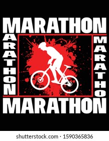 Modern bike mountain bike t-shirt design template