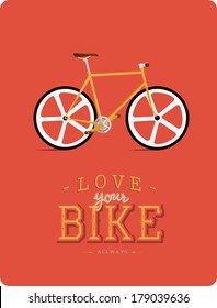 Modern bike retro poster