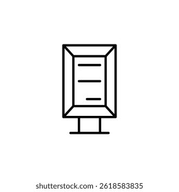 Ilustração Moderna de Ícone de Outdoor para Conceitos de Publicidade de Outdoor