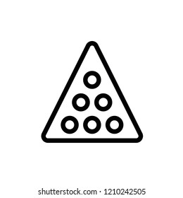 Modern billiard balls icon