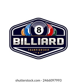 Modern Billiard club Logo Template Design