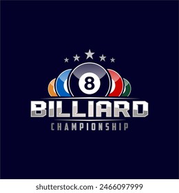 Modern Billiard club Logo Template Design