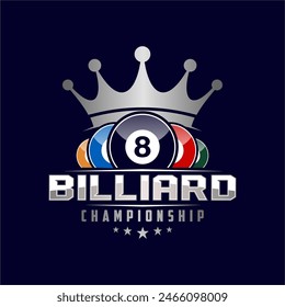 Modern Billiard club Logo Template Design