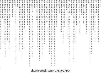 Modern Binary Background. Abstract Data Pattern. Technology Digital Backdrop. Vector illustration