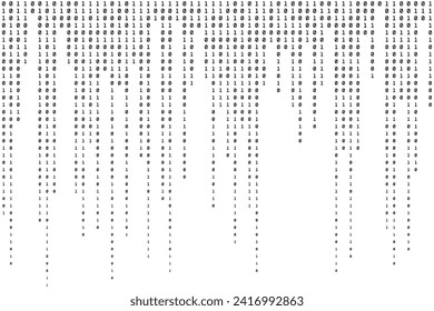 Modern Binary Background. One and Zero Code Backdrop. Computer Texture. Vector illustration