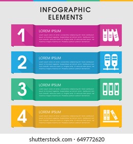 Modern binders infographic template. infographic design with binders icons includes . can be used for presentation, diagram, annual report, web design.