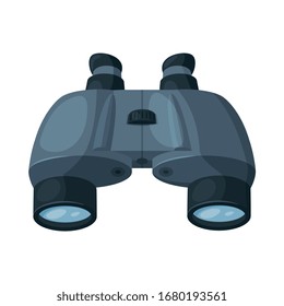 Modern Binoculars Optical Device, Focus, Spying, Searching Equipment Vector Illustration