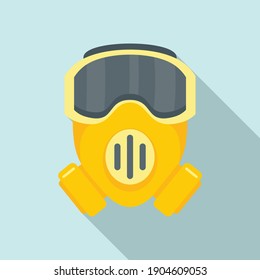Icono moderno de máscara de riesgo biológico. Ilustración plana del icono vectorial de máscara de riesgo biológico moderno para el diseño web