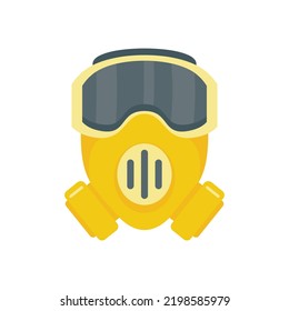 Modern biohazard mask icon. Flat illustration of modern biohazard mask vector icon isolated on white background