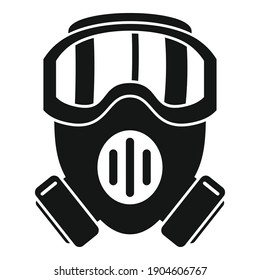 Modern biohazard mask icon. Simple illustration of modern biohazard mask vector icon for web design isolated on white background