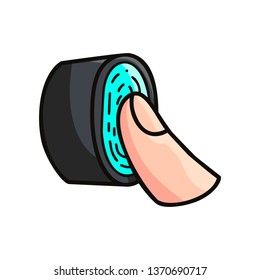 Modern biometric round fingerprint reader door device