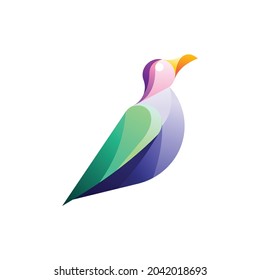 Modern Bird Colorful Design Vector