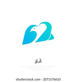 Modern Bird or eagle design with flying