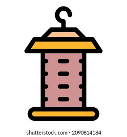 Modern Bird Feeder Icon. Outline Modern Bird Feeder Vector Icon Color Flat Isolated