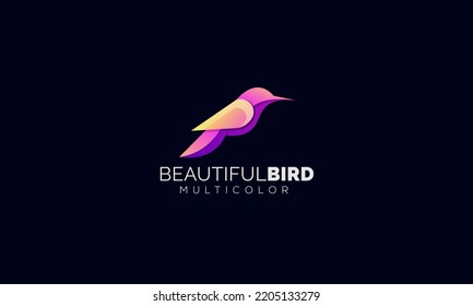 Modern Bird Gradient Logo design