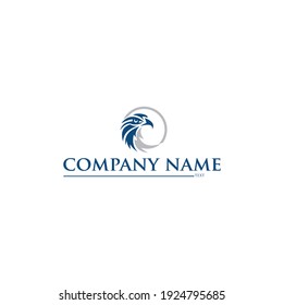 Modern bird head logo concept with simple and elegant design