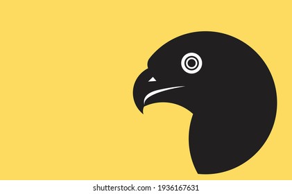 Modern bird head logo picture. Vector Illustration.