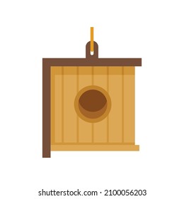 Modern bird house icon. Flat illustration of modern bird house vector icon isolated on white background