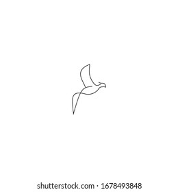 Modern bird line design logo