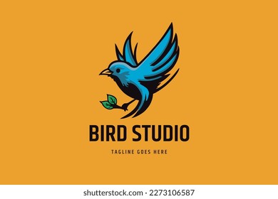 modern bird logo, colorful animal