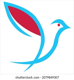 modern bird logo design of company.bird vector art illustration.modern bird icon graphic.bird colorful line art