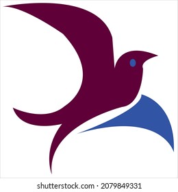 modern bird logo design of company.bird vector art illustration.modern bird icon graphic.bird colorful line art