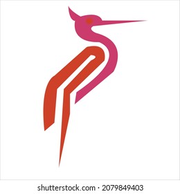 modern bird logo design of company.bird vector art illustration.modern bird icon graphic.bird colorful line art