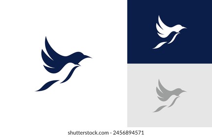 Plantilla moderna del concepto del logotipo del pájaro. Vector totalmente editable