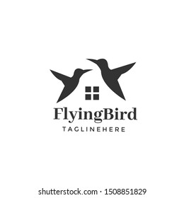 Modern Bird Logo Design In Isolated White Background