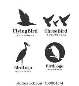 Modern Bird Logo Design In Isolated White Background