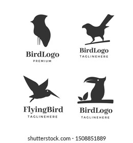 Modern Bird Logo Design In Isolated White Background